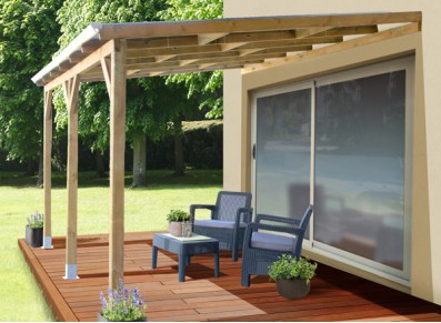 toit discount pour la terrasse en bois